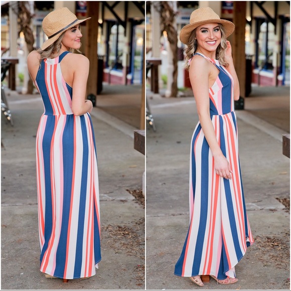 Infinity Raine Dresses & Skirts - ✨LAST TWO✨Striped hi low maxi dress Infinity Raine Dresses & Skirts - ✨LAST TWO✨Striped hi low maxi dress